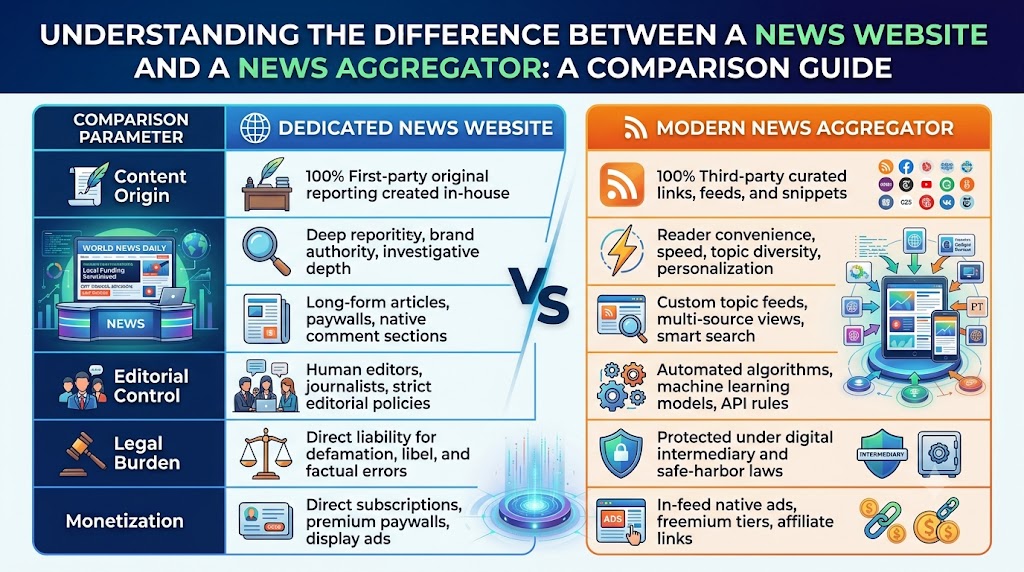 Understanding the Difference Between a News Website and a News Aggregator